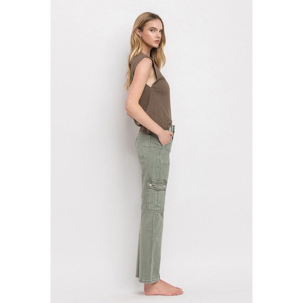 VERVET by Flying Monkey High Rise Cargo Straight Jeans - V3376AG - Size 24 - Picture 7 of 14
